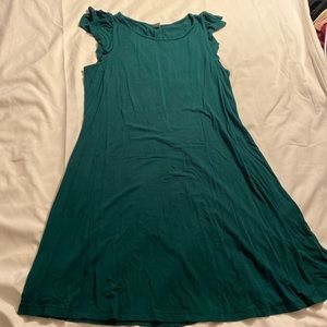 Old Navy Emerald Green Flitter Sleeve Dress